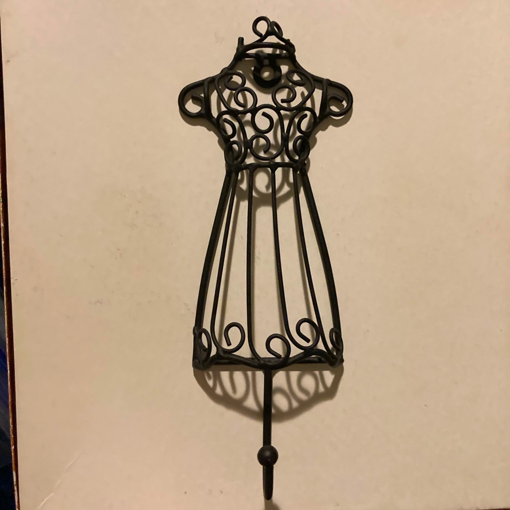 Dress form wall hook